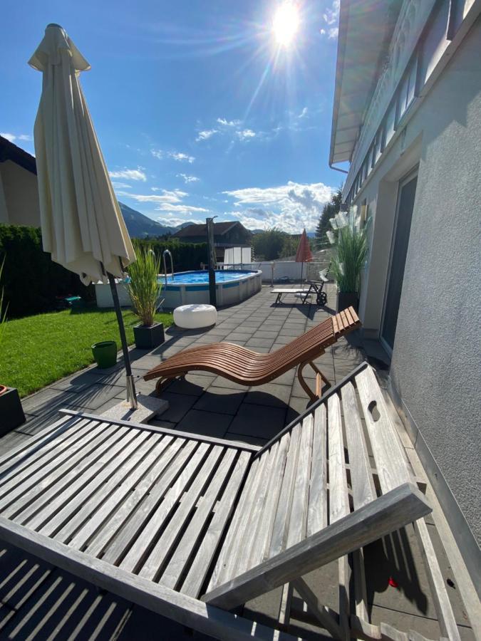 Modernes Alpenapartment mit Sauna Wintergarten und Pool Salzburg Exterior foto