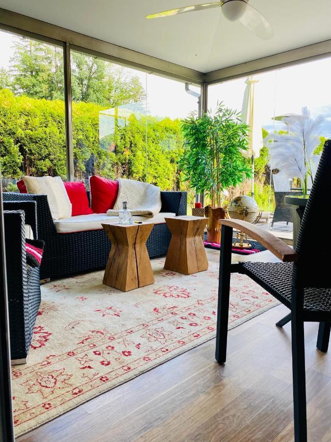 Modernes Alpenapartment mit Sauna Wintergarten und Pool Salzburg Exterior foto